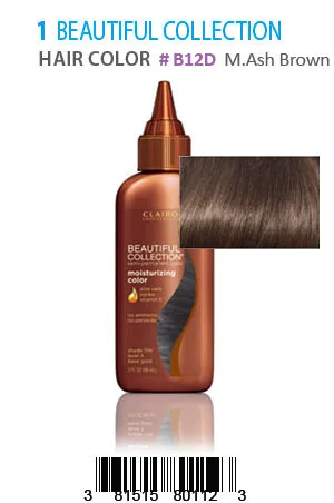 Beautiful Collection Hair Color #B12D(M.Ash Brown)