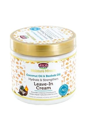 African Pride MoistMiracleCoconu&BabobLeave-InCream(15oz)