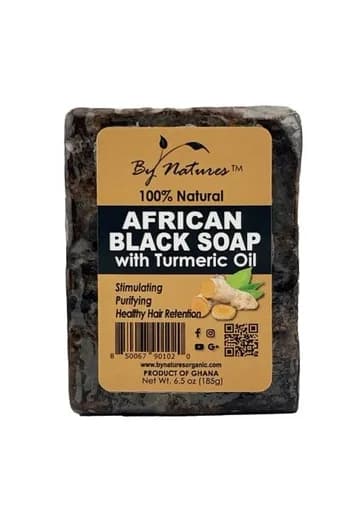 By Natures African Black Soap -Turmeric Oil (6.5 oz/185 g)