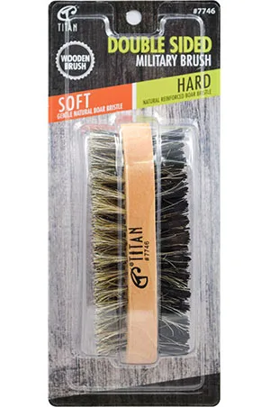 Titan Double Side Military Wooden Brush #7746-pc