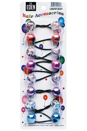 Eden 20mm Hair Ball - Metalic Assorted #LB20TAST-pk