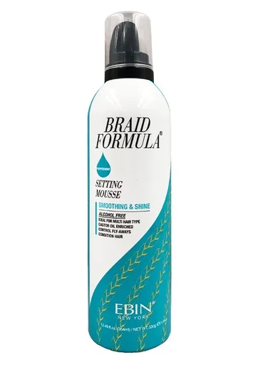 Ebin Braid Formula Setting Mousse Smoothing & Shine (12.49 oz/354 ml)